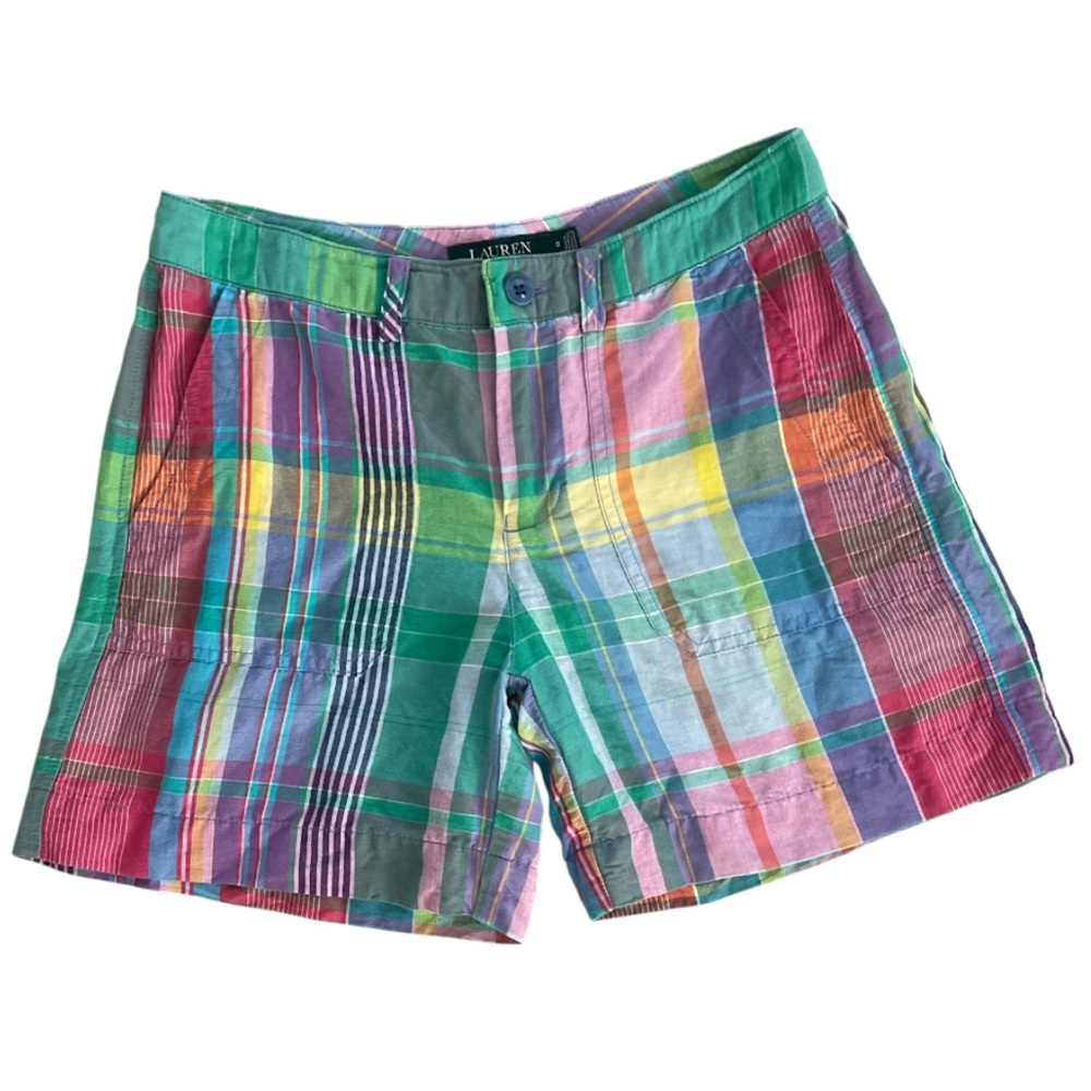 Lauren Ralph Lauren Madras Plaid Shorts Size 0
